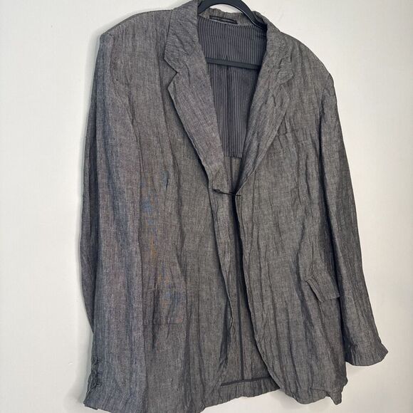 Designrer Yohji Yamamoto men’s Avant-Garde Linen Jacket - Picture 4 of 15